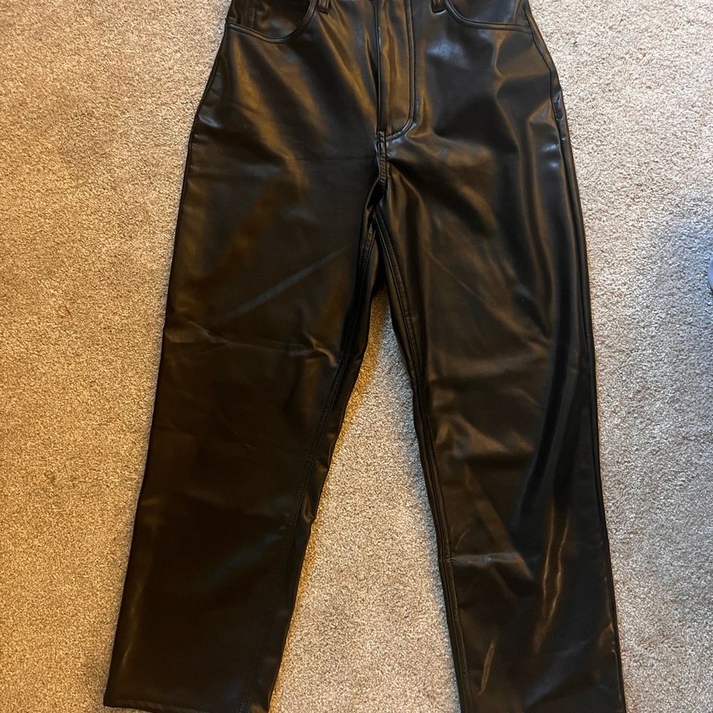 Abercrombie Black Faux Leather Women’s Pants